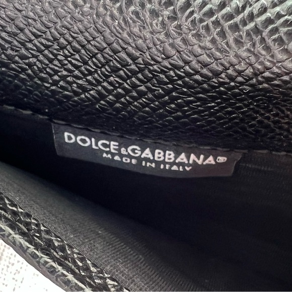 DOLCE GABBANA Dauphine Leopard Print Mini Miss Sicily Chain Wallet Brown Black - Picture 5 of 11